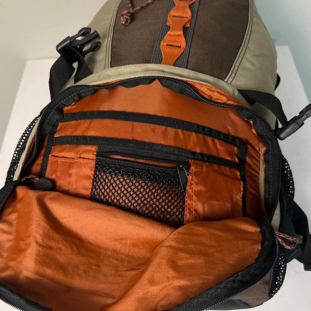 Old Navy Active Trek System Backpack OS Brown Hiking Camping Vintage 2004